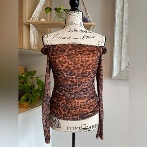 Stunning Leopard Print Long Sleeve Top